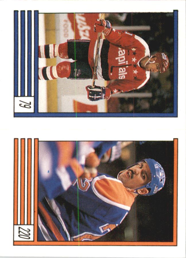 1989-90 O-Pee-Chee Stickers #79 Stephen Leach/ 220. Charlie Huddy