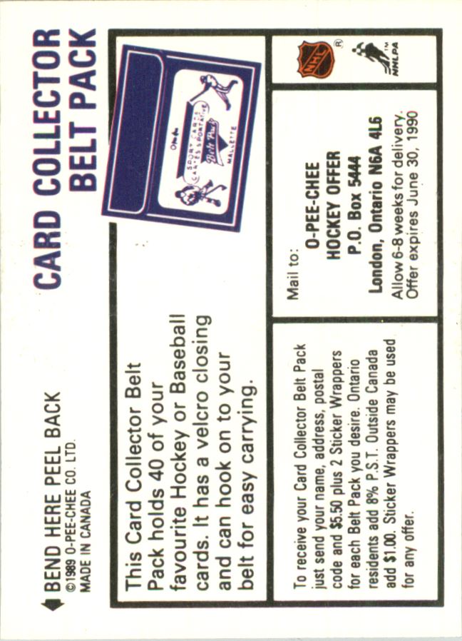 1989-90 O-Pee-Chee Stickers #95 Al MacInnis back image