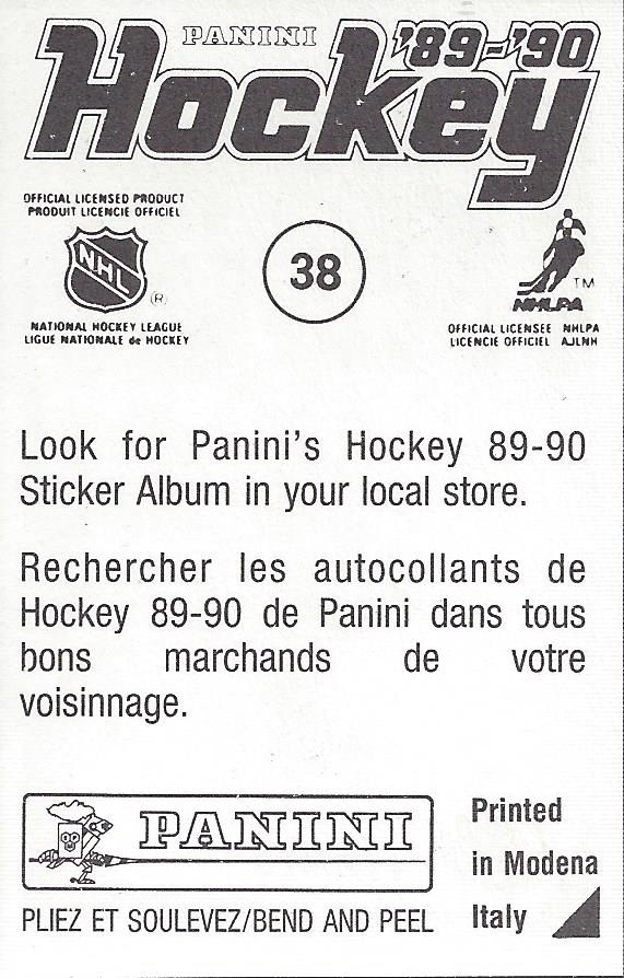 1989-90 Panini Stickers #38 Jamie Macoun back image