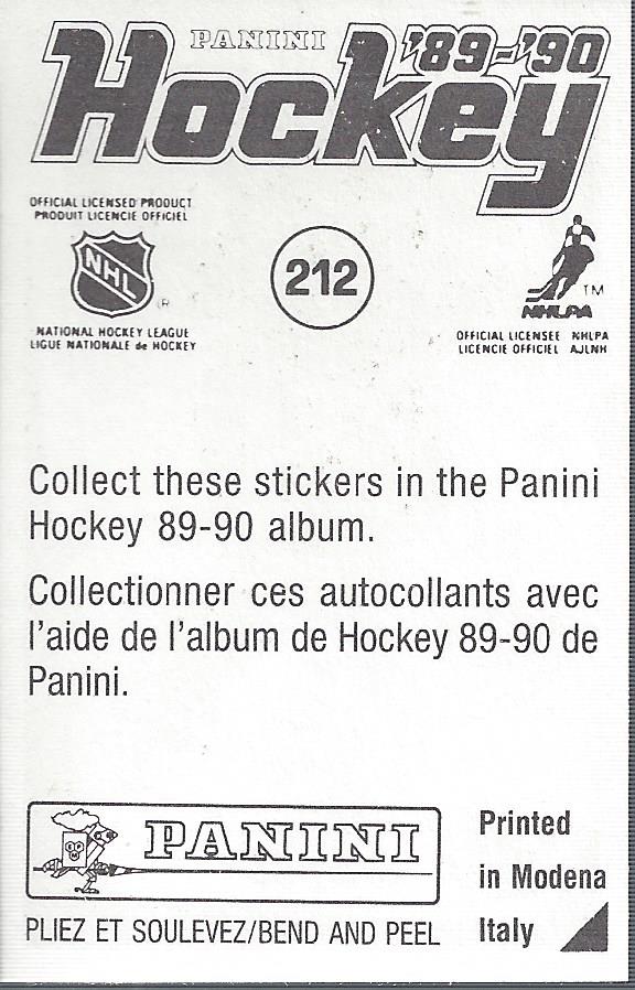 1989-90 Panini Stickers #212 John Tucker back image