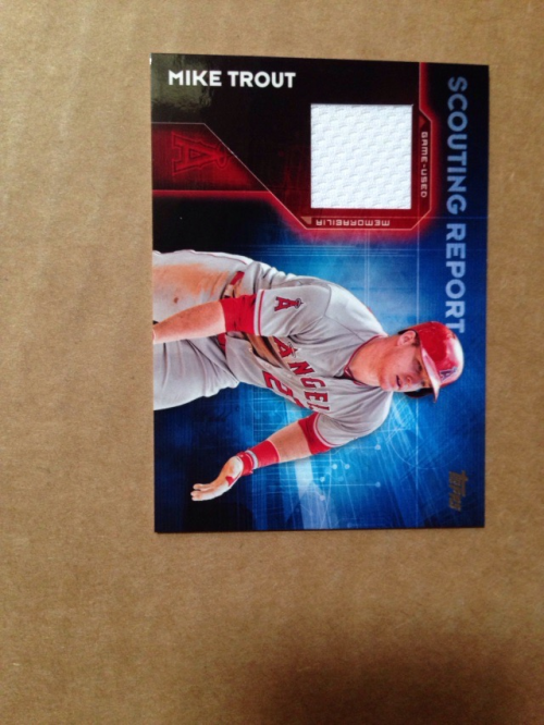 2016 Topps Scouting Report Relics #SRRMT Mike Trout S2