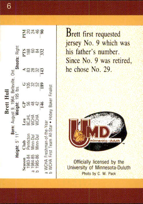 1990 UMD Hull Collection #6 Hull Stick at waist back image