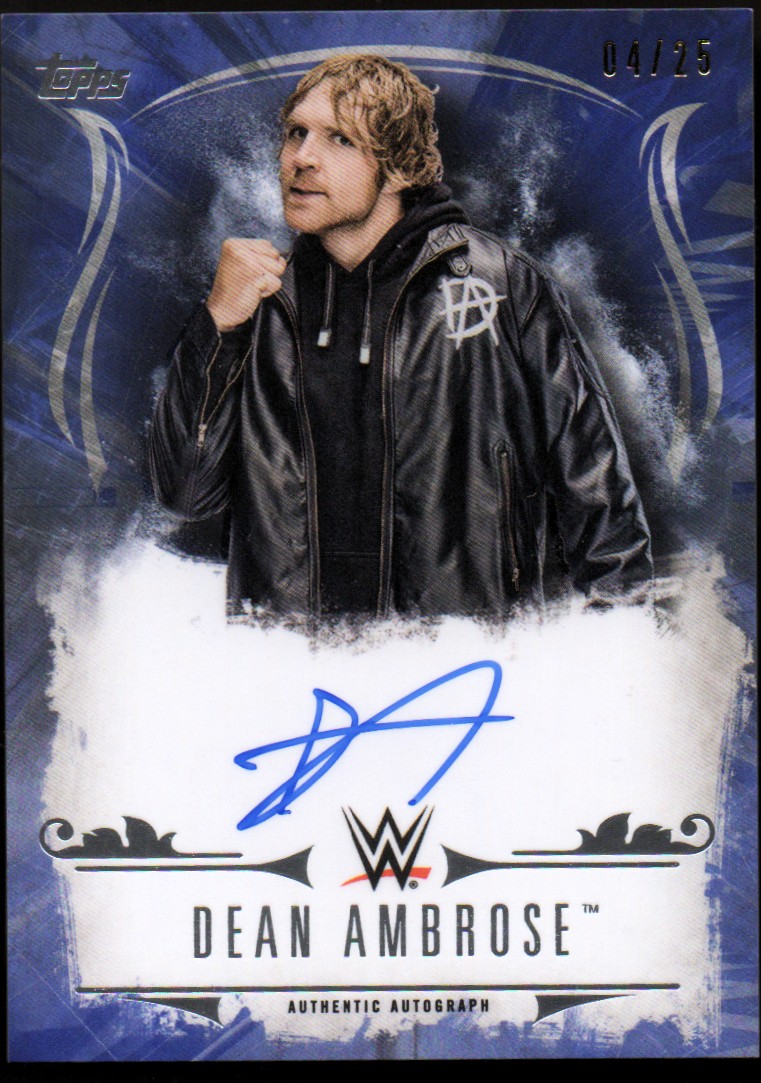 2016 Topps WWE Undisputed Autographs Blue #UADA Dean Ambrose