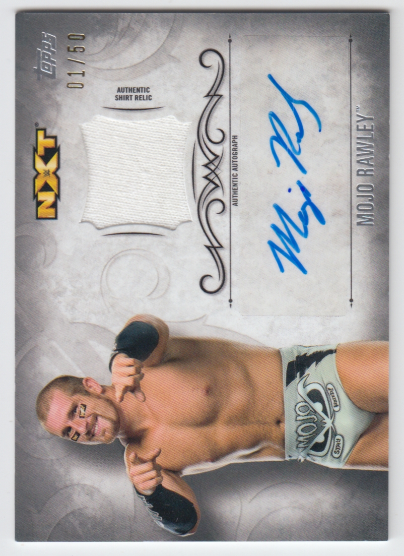 2016 Topps WWE Undisputed Autographed Relics Silver #UARMR Mojo Rawley