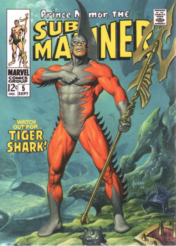 2016 SkyBox Marvel Masterpieces What If #2 Tiger Shark/Sub-Mariner #5/1499