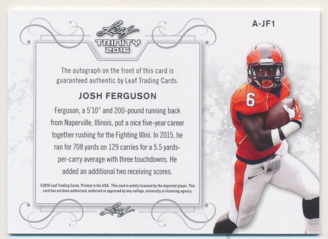2016 Leaf Trinity #AJF1 Josh Ferguson back image