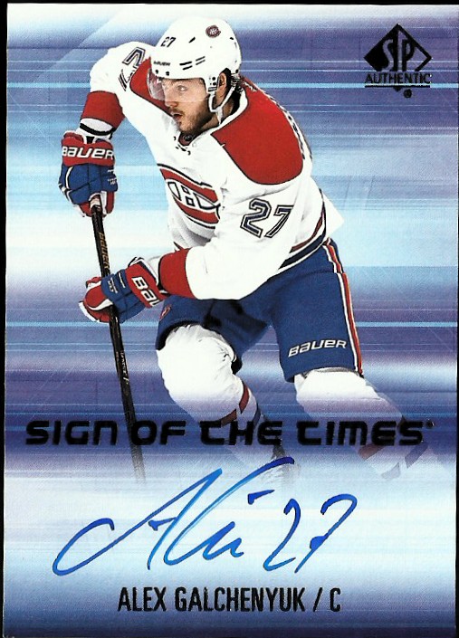 2015-16 SP Authentic Sign of the Times #SOTTAG Alex Galchenyuk D