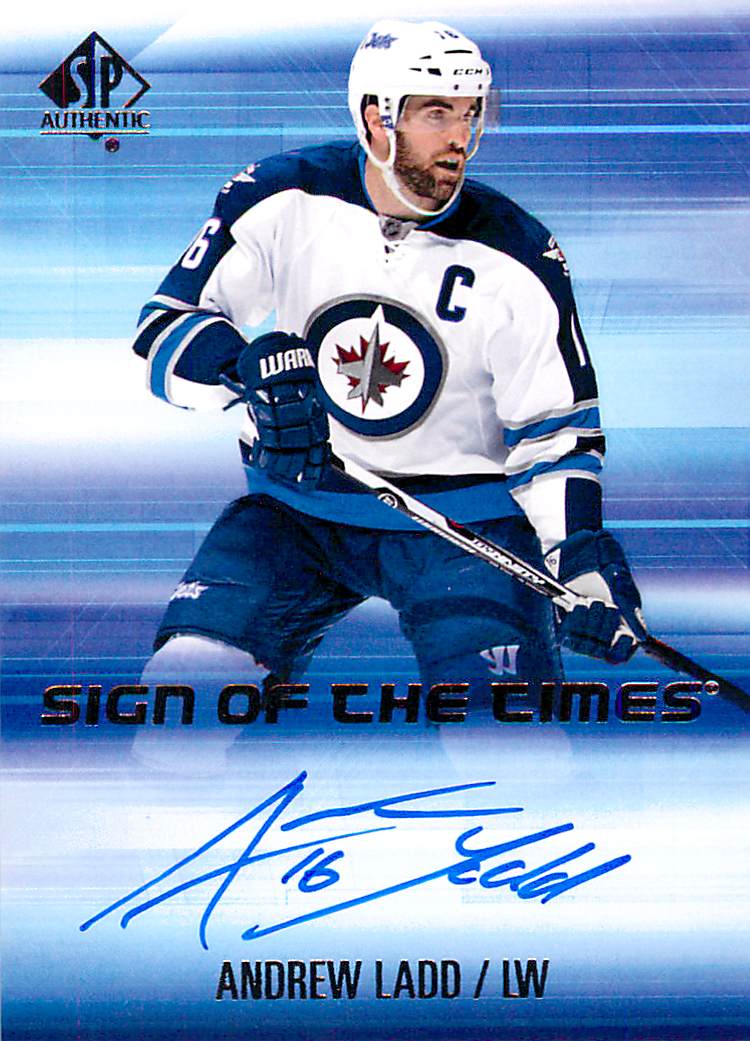 2015-16 SP Authentic Sign of the Times #SOTTAL Andrew Ladd E
