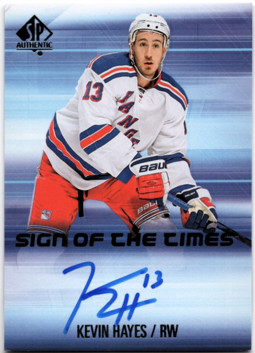 2015-16 SP Authentic Sign of the Times #SOTTKH Kevin Hayes F