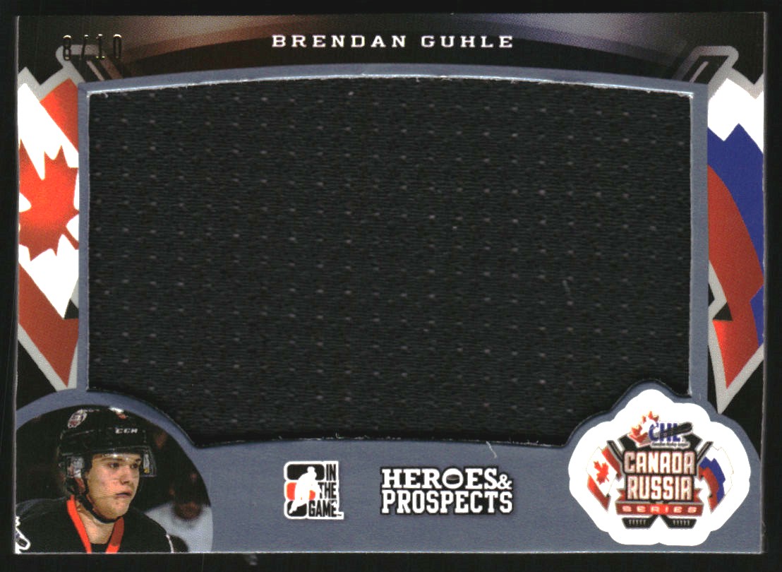 2015-16 ITG Heroes and Prospects Canada Russia Series Jerseys Platinum #CR02 Brendan Guhle