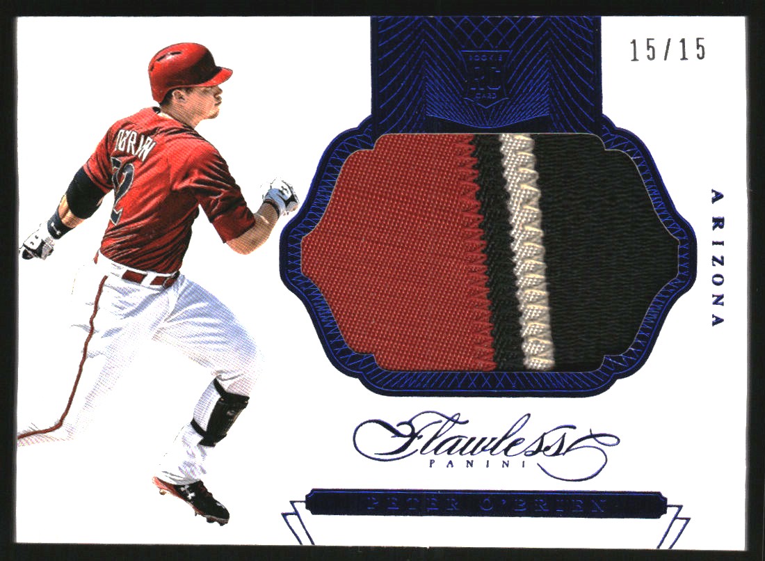 2016 Panini Flawless Rookie Patches Sapphire #18 Peter O'Brien