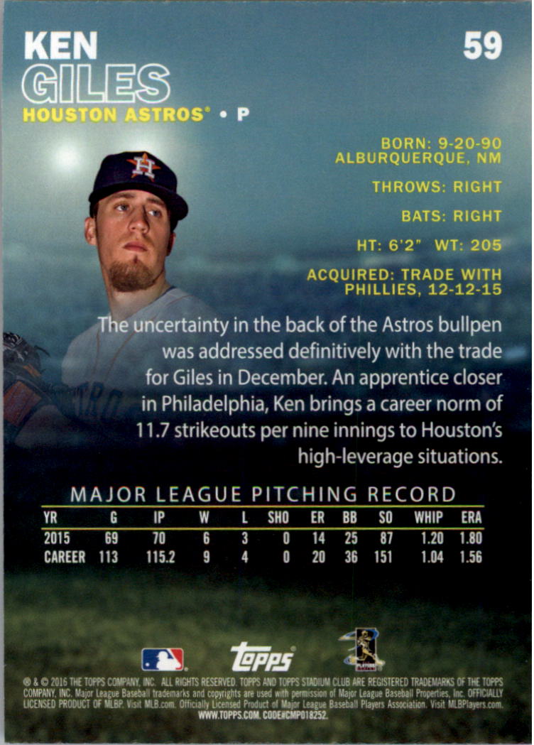 2016 Stadium Club Gold Baseball Card Pick (Inserts) - Picture 41 of 217
