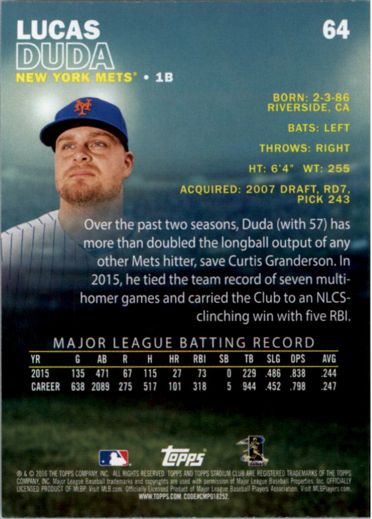 2016 Stadium Club Gold Baseball Card Pick (Inserts) - Picture 47 of 217