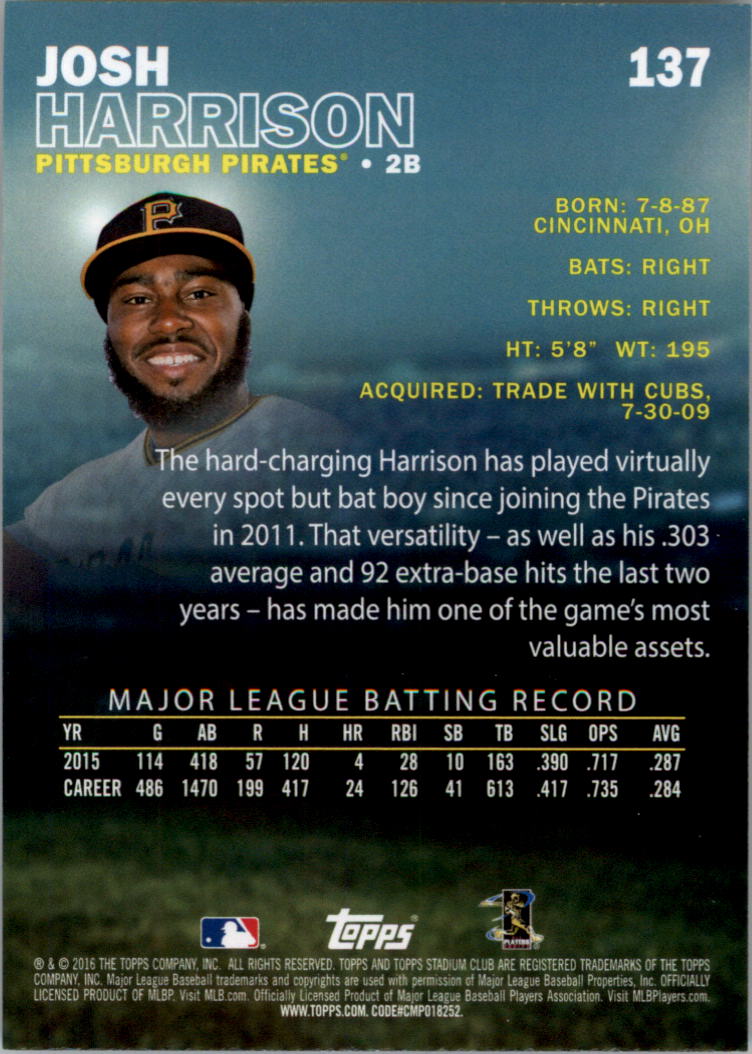 2016 Stadium Club Gold Baseball Card Pick (Inserts) - Picture 89 of 217