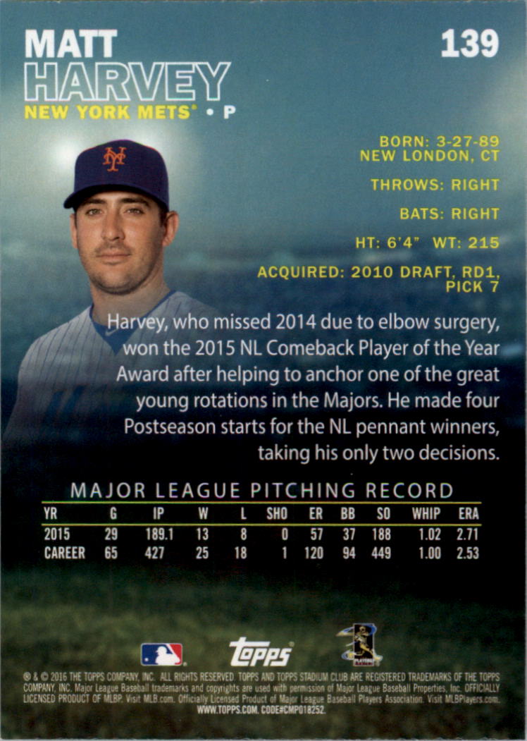 2016 Stadium Club Gold Baseball Card Pick (Inserts) - Picture 91 of 217