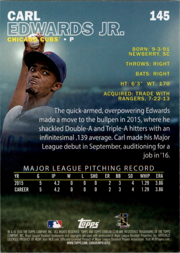 2016 Stadium Club Gold Baseball Card Pick (Inserts) - Picture 95 of 217