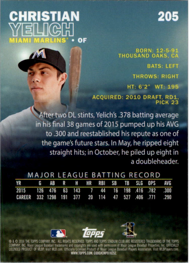 2016 Stadium Club Gold Baseball Card Pick (Inserts) - Picture 155 of 217