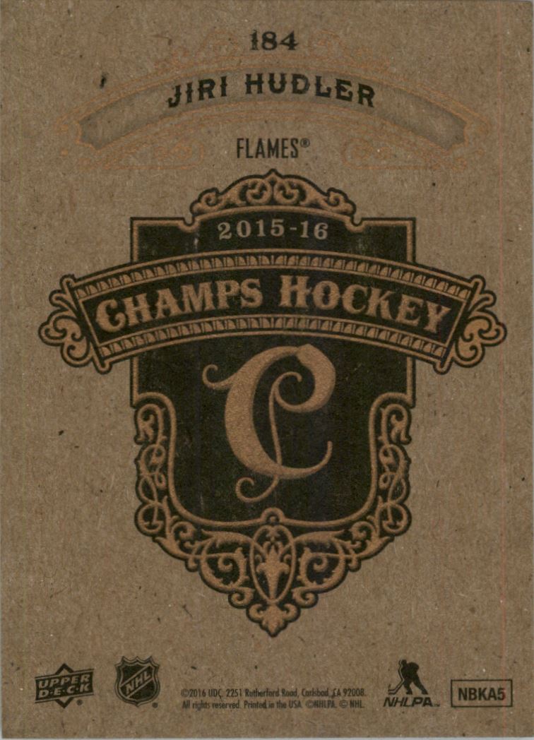 2015-16 Upper Deck Champ's Gold Variant Back #184 Jiri Hudler SP