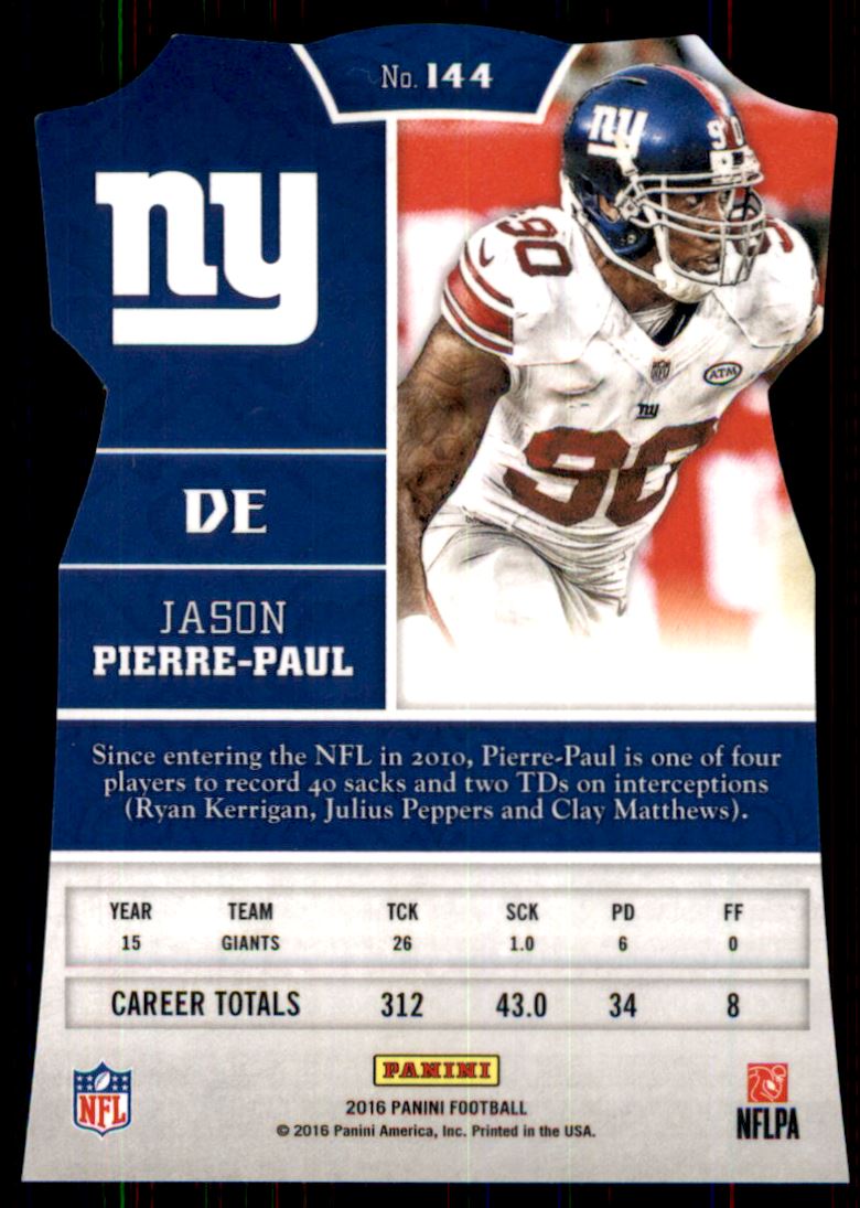 2016 Panini Sacrifice Die Cuts #144 Jason Pierre-Paul