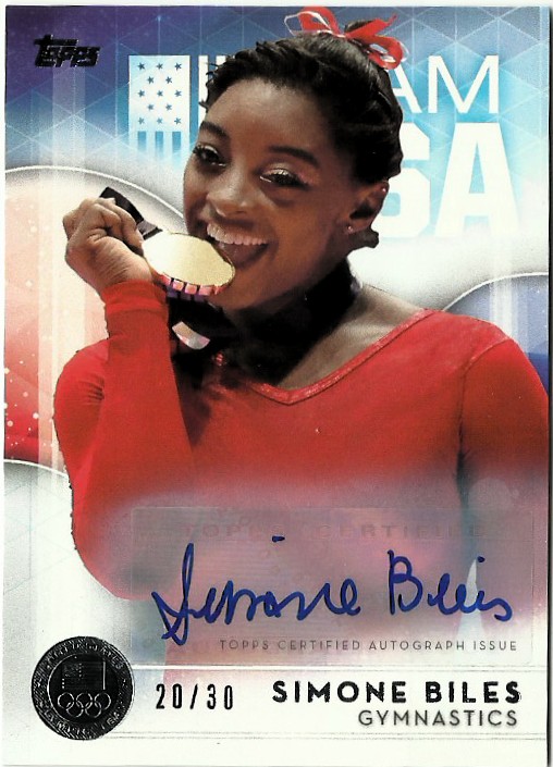 2016 Topps U.S. Olympic Team Autographs Silver #38 Simone Biles