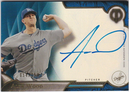 2016 Topps Tribute Autographs Blue #TAAW Alex Wood