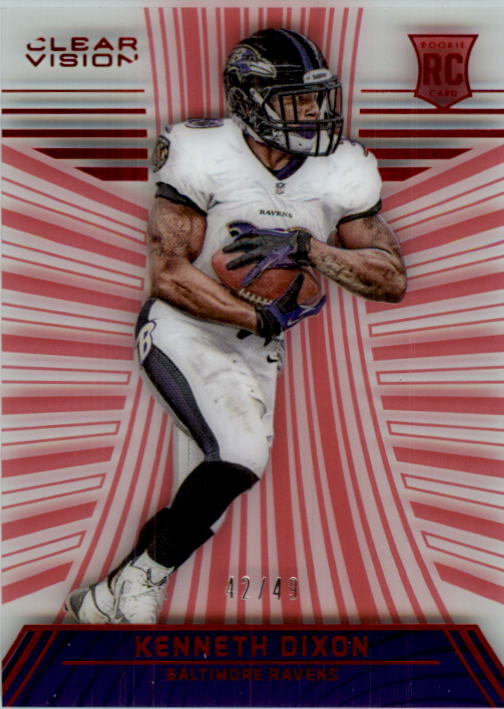 2016 Panini Clear Vision Red #126 Kenneth Dixon L1