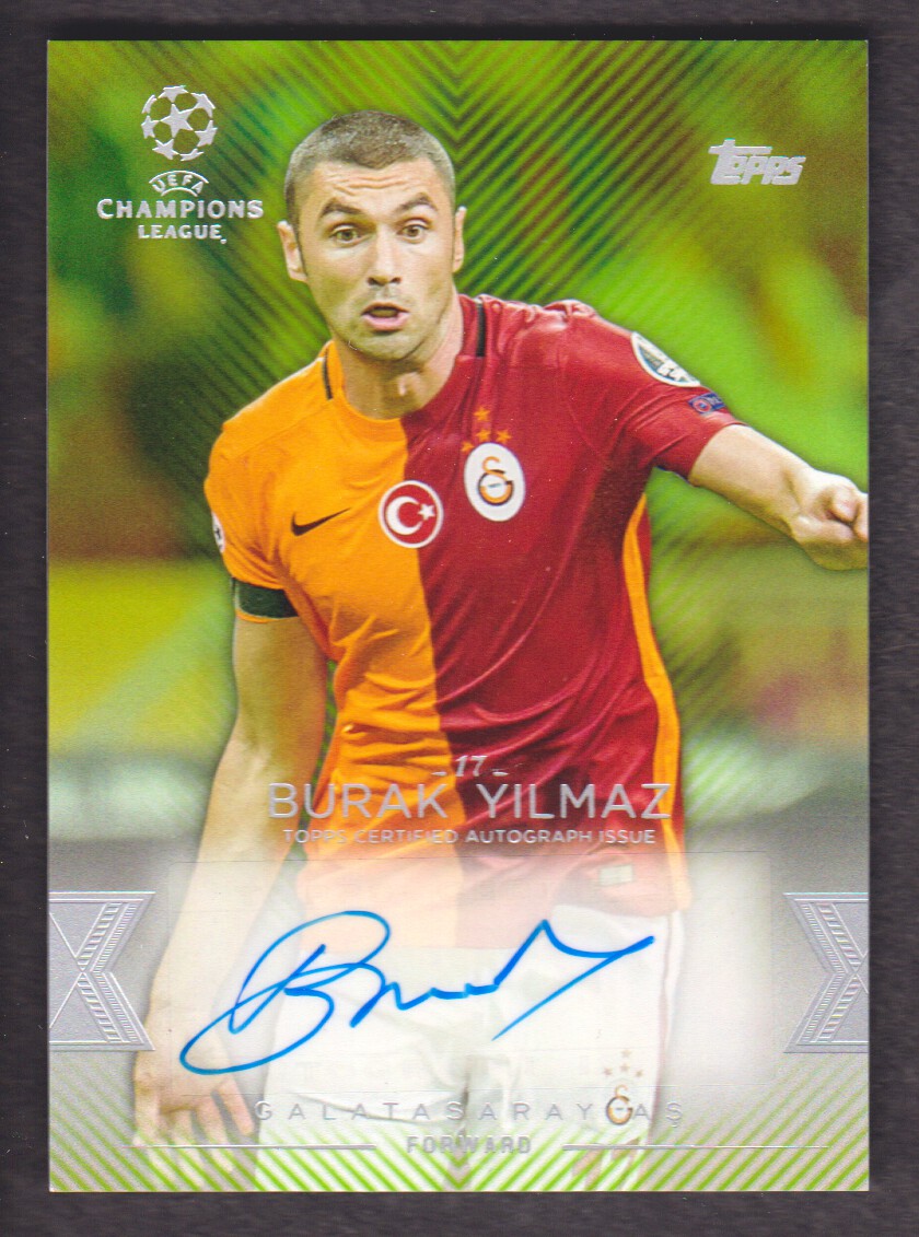 2015-16 Topps UEFA Champions League Showcase Autographs Green #CLABY Burak Yilmaz