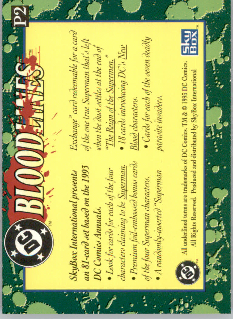 Tarjetas ""promocionales"" de DC Bloodlines (Skybox 1993) - Imagen 5 de 11