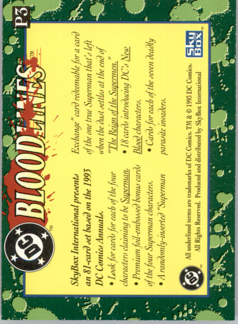 Tarjetas ""promocionales"" de DC Bloodlines (Skybox 1993) - Imagen 7 de 11