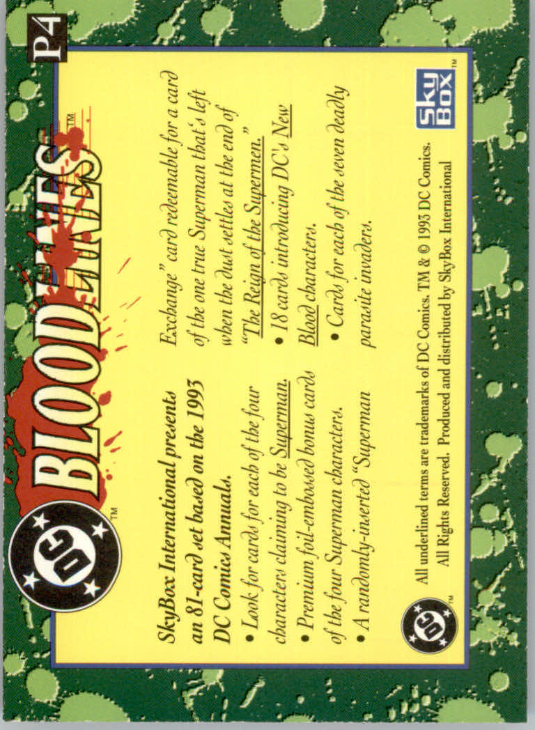 Tarjetas ""promocionales"" de DC Bloodlines (Skybox 1993) - Imagen 9 de 11