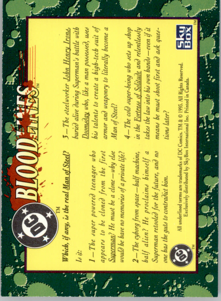 Tarjetas ""promocionales"" de DC Bloodlines (Skybox 1993) - Imagen 11 de 11