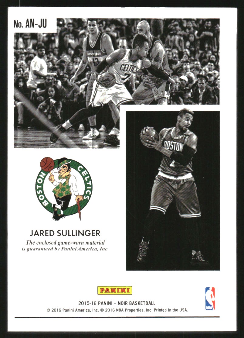 2015-16 Panini Noir Acetate Materials Prime #ANJS Jared Sullinger/49