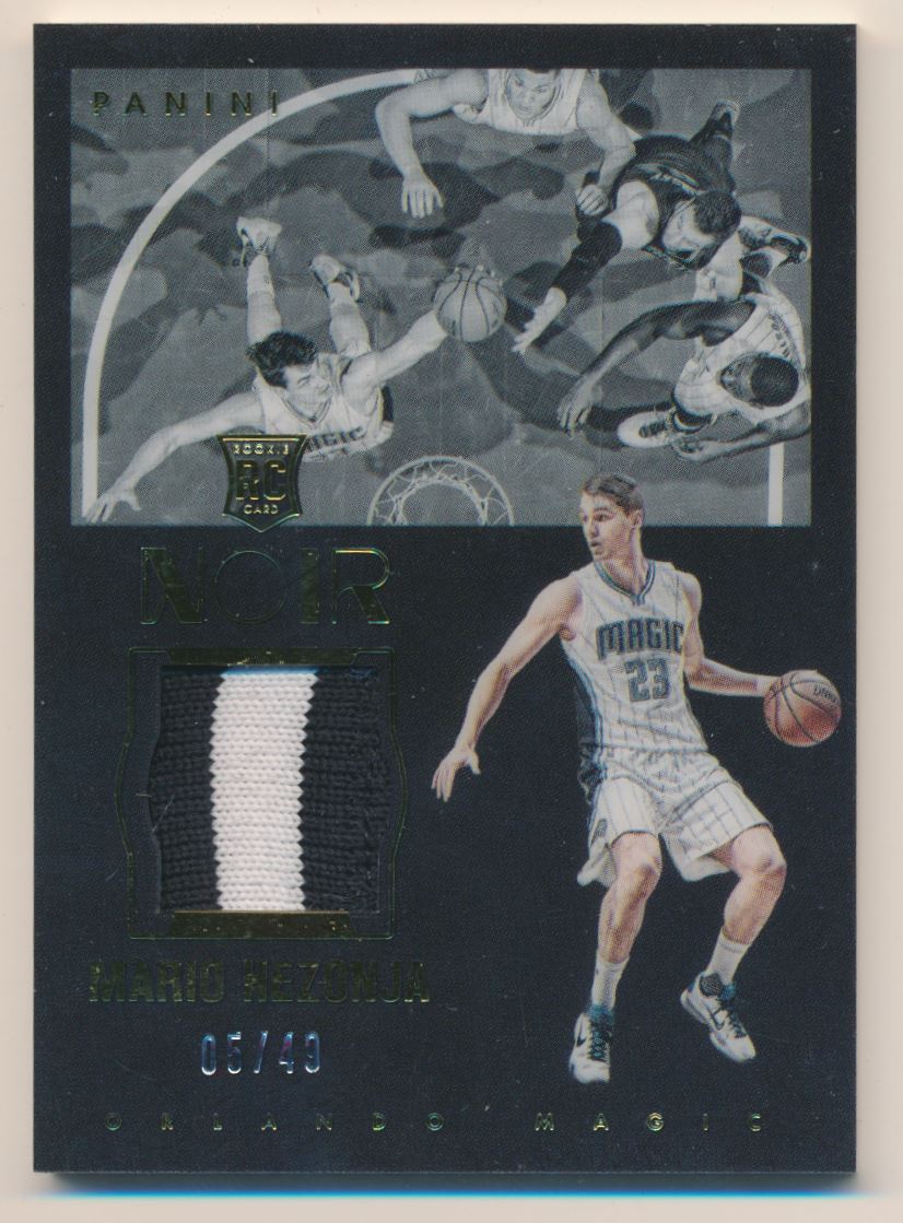 2015-16 Panini Noir Acetate Materials Prime #ANMH Mario Hezonja/49