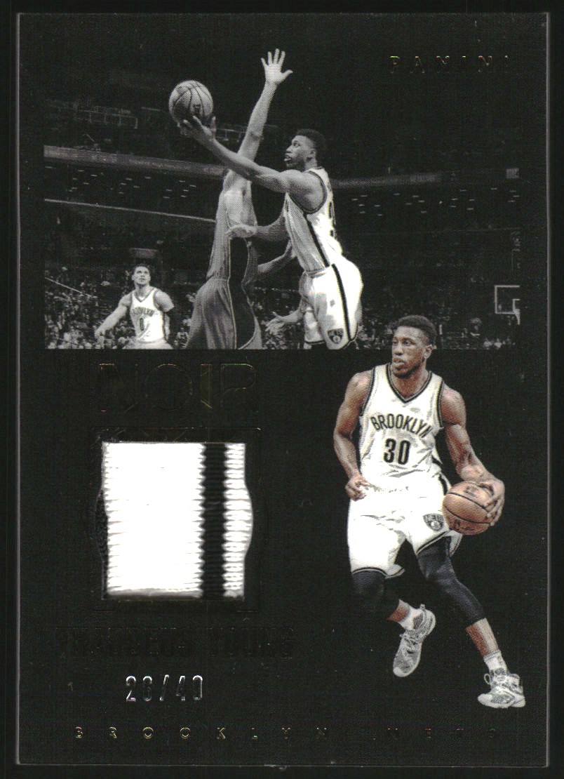 2015-16 Panini Noir Acetate Materials Prime #ANTY Thaddeus Young/49