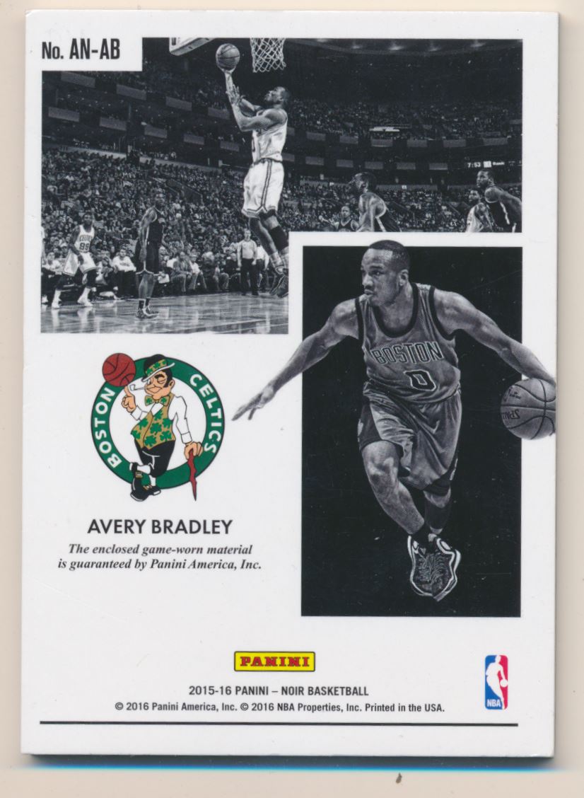 2015-16 Panini Noir Acetate Materials Prime #ANAB Avery Bradley/49