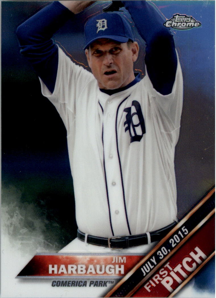 2016 Topps Chrome First Pitch #FPC16 Jim Harbaugh