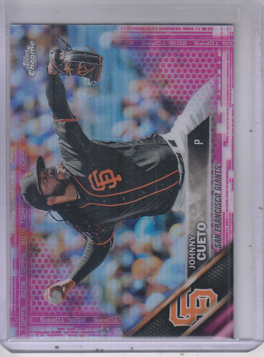 2016 Topps Chrome Pink Refractors #147 Johnny Cueto
