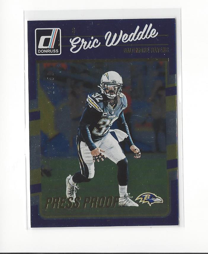 2016 Donruss Press Proofs Gold #21 Eric Weddle