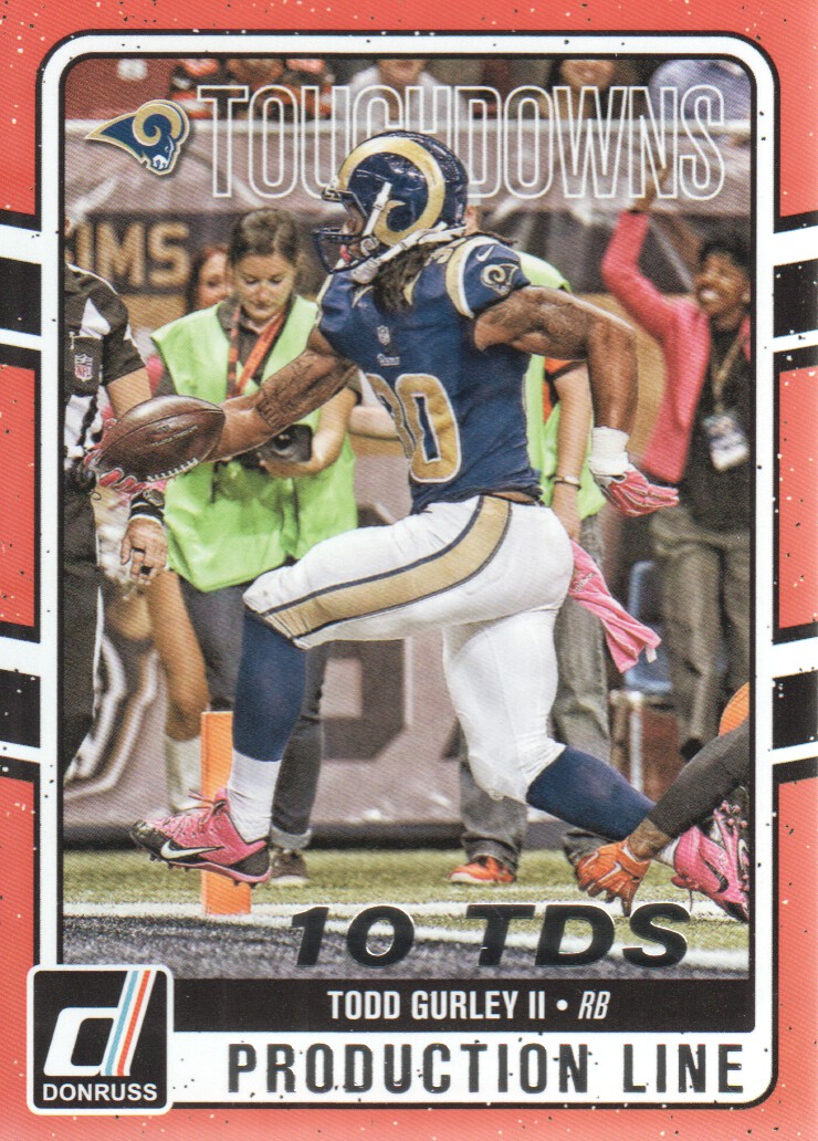 2016 Donruss Production Line Touchdowns #4 Todd Gurley