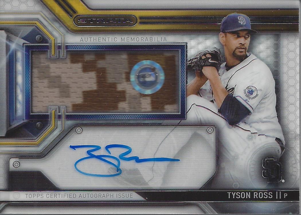 2016 Topps Strata Clearly Authentic Autograph Relics #CAARTR Tyson Ross
