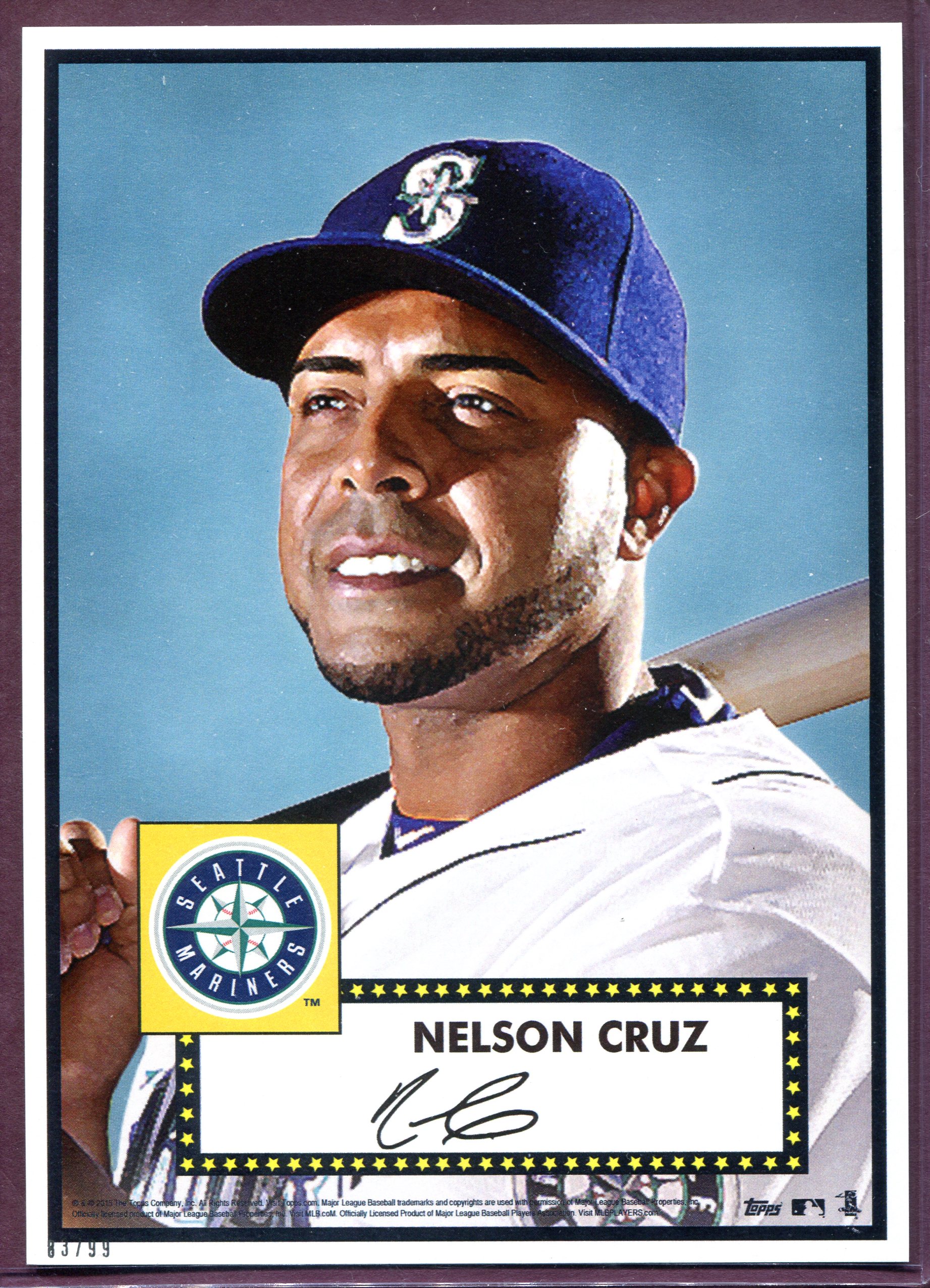 2015 '52 Topps 5x7 Update #18 Nelson Cruz