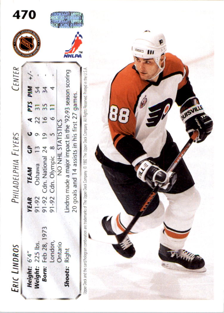 Philadelphia Flyers 1998-99 Upper Deck Gold Reserve #333 ERIC LINDROS