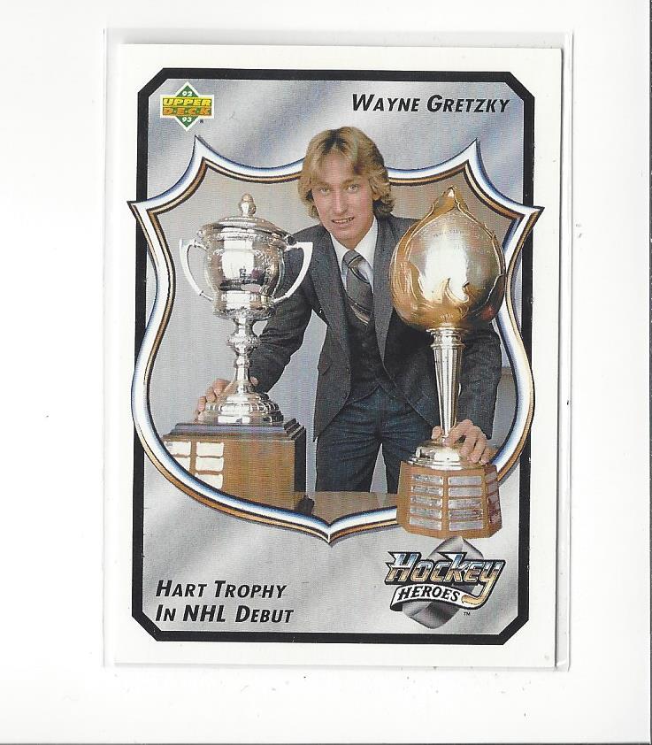 1992-93 Upper Deck Wayne Gretzky Heroes #12 Hart Trophy in NHL/Debut
