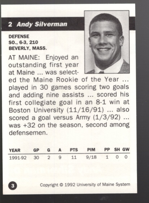 B7156- 1992-93 Maine Black Bears Hockey Cards 1-36 -You Pick- 15+ FREE US SHIP - Picture 7 of 14