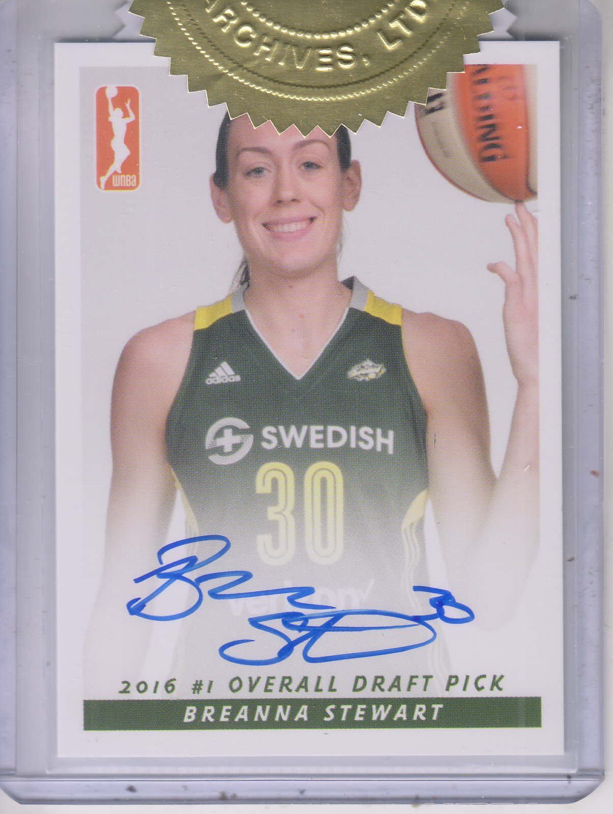 2016 WNBA Autographs #BS3 Breanna Stewart/Posed