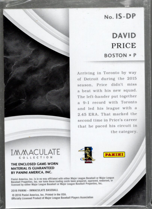 B4875- 2016 Immaculate Collection Immaculate Swatches #82