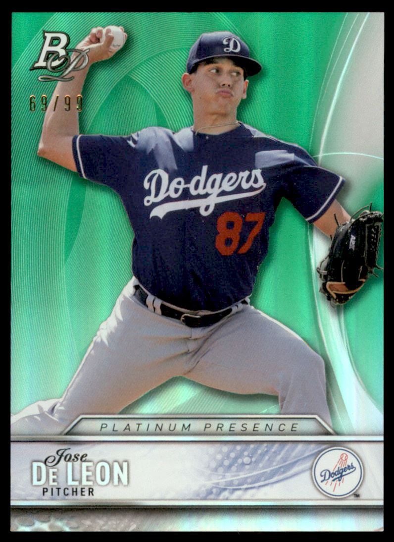 2016 Bowman Platinum Platinum Presence Green #PP12 Jose De Leon