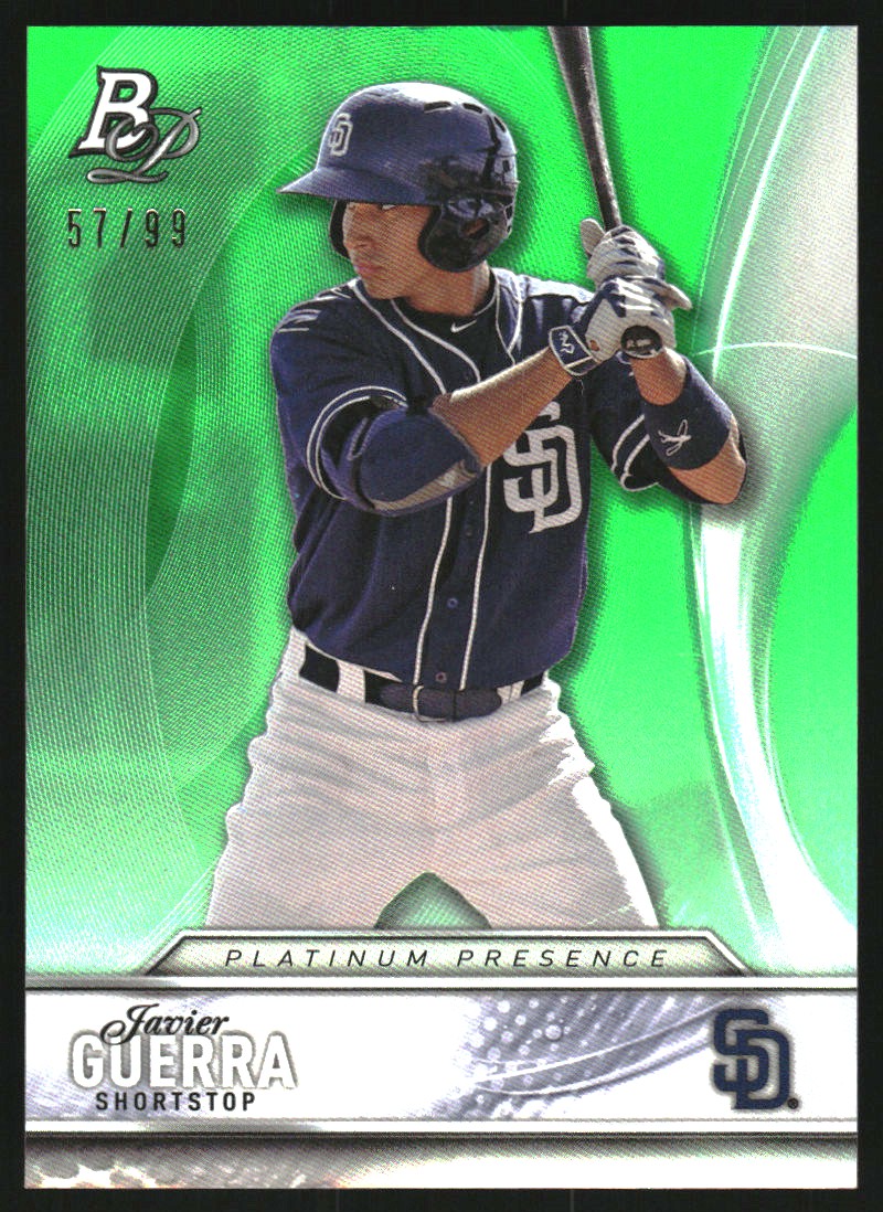 2016 Bowman Platinum Platinum Presence Green #PP19 Javier Guerra