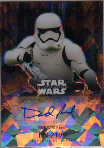 2016 Topps Chrome Star Wars The Force Awakens Autographs Atomic Refractors #CADAF David Acord, Voice of FN-2199