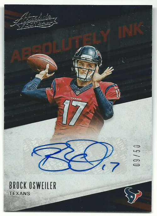 2016 Absolute Absolutely Ink #27 Brock Osweiler/50